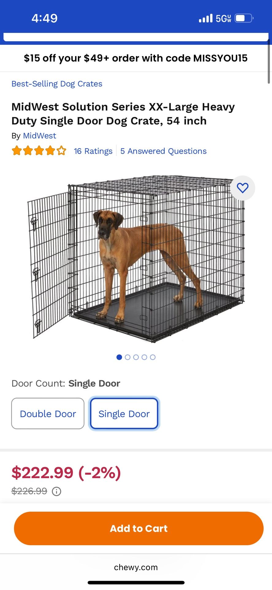 XXL Dog Crate 