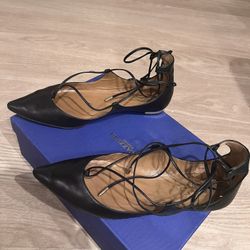 Italy Auazzura Black Leather Shoes_size7.5