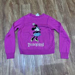 Disney Parks Minnie Mouse Girls Size XL Sweatshirt Pink Graphic Long Sleeve Pull