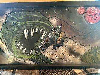 Star Wars Mandelorian comic book painting
