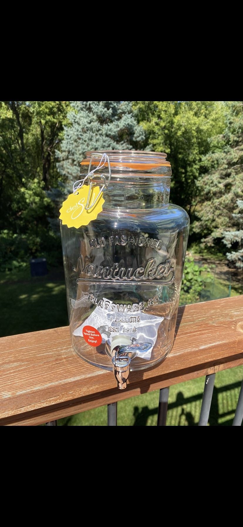 Think Witch’s Brew - 1.5 Gallon Glass Beverage Dispenser