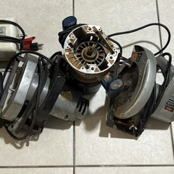 Four Circular Saws, A Router And Air Pump