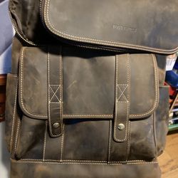 Bostante Brown leather backpack