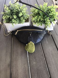 A leather kangaroo bag