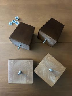Solid wood 4” furniture legs