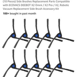 NEW (10pc) Robotic Vacuum Side Brushes Replacement Parts - $5
