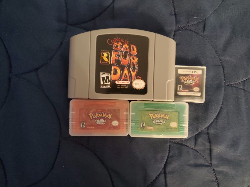 Conker's Bad Fur Day, Pokemon FireRed, LeafGreen, Pokemon Pearl Video Game