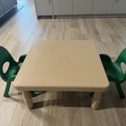 Angeles BaseLine Square Lightweight Toddler Table and 2 Chair Set 