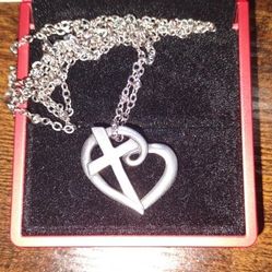 Heart And Cross Necklace 