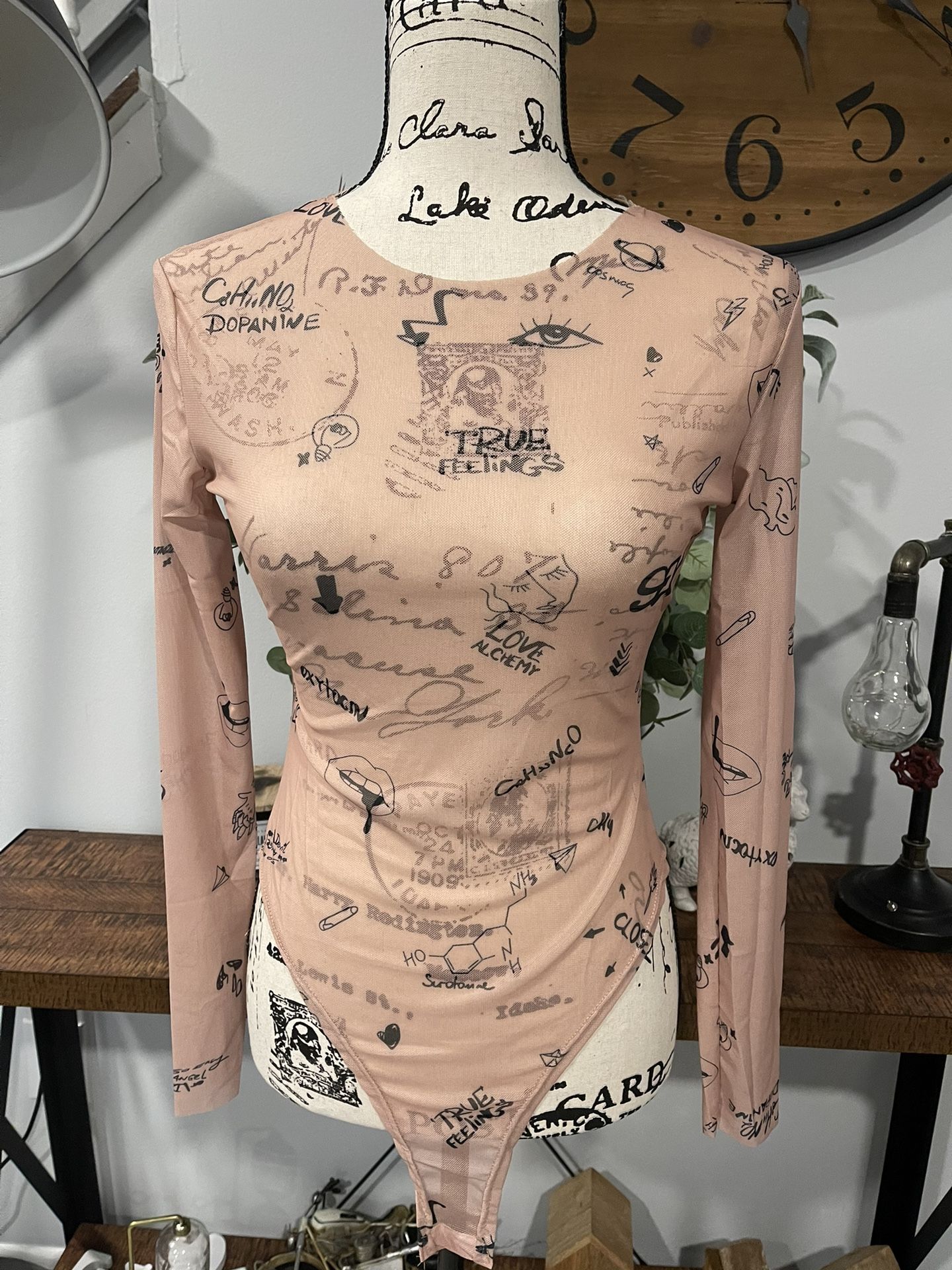 Beautiful One Piece Sheer Bodysuit