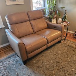 Double Leather Reclining Chair