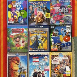 Best Animation Disney Blu-ray DVD Movie Collection for Sale in