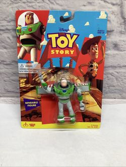Toy Story Buzz Lightyear 4” Inch Figure Bendable Thinkway Disney Pixar NEW