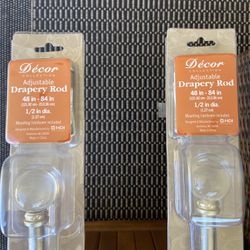 2 Decor Collection Adjustable Drapery Rod - 48 In - 84 In