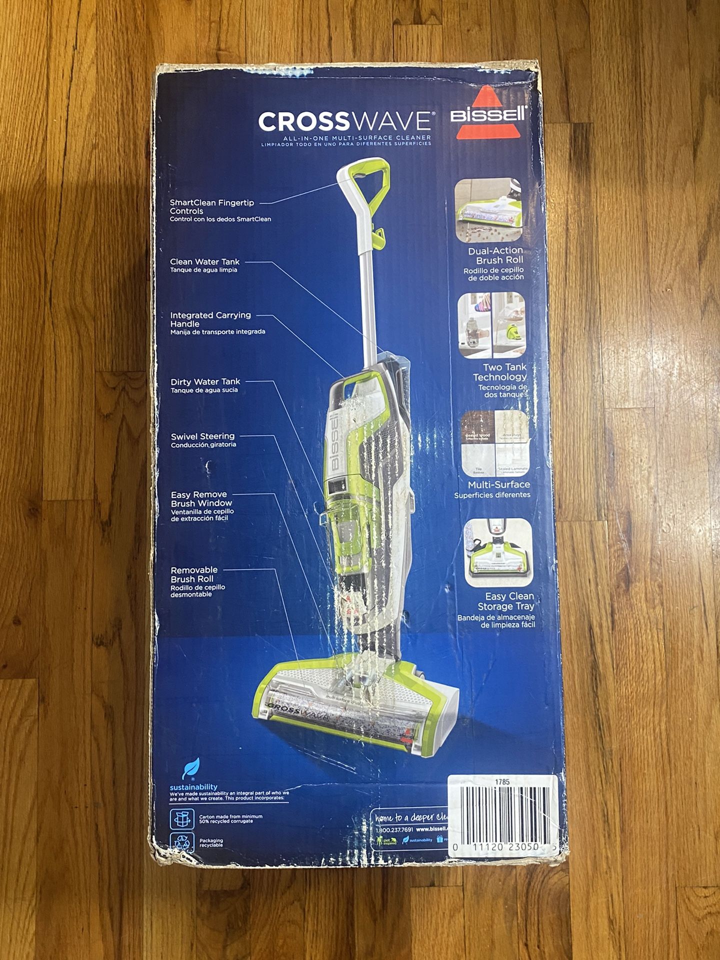 Bissell CROSSWAVE All-in-One Multi Surface Upright Vacuum 1785 Green