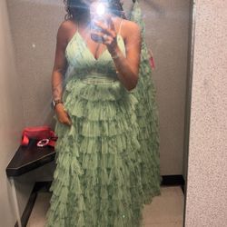 Dillards Green tulle dress