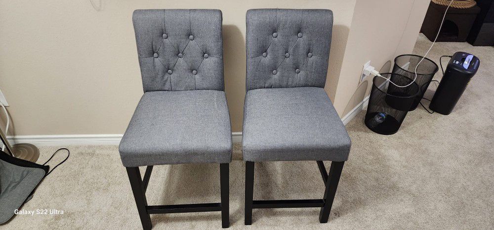 Bar Stools - Set Of 2 Counter Chairs
