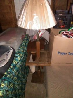 Oak lamp table