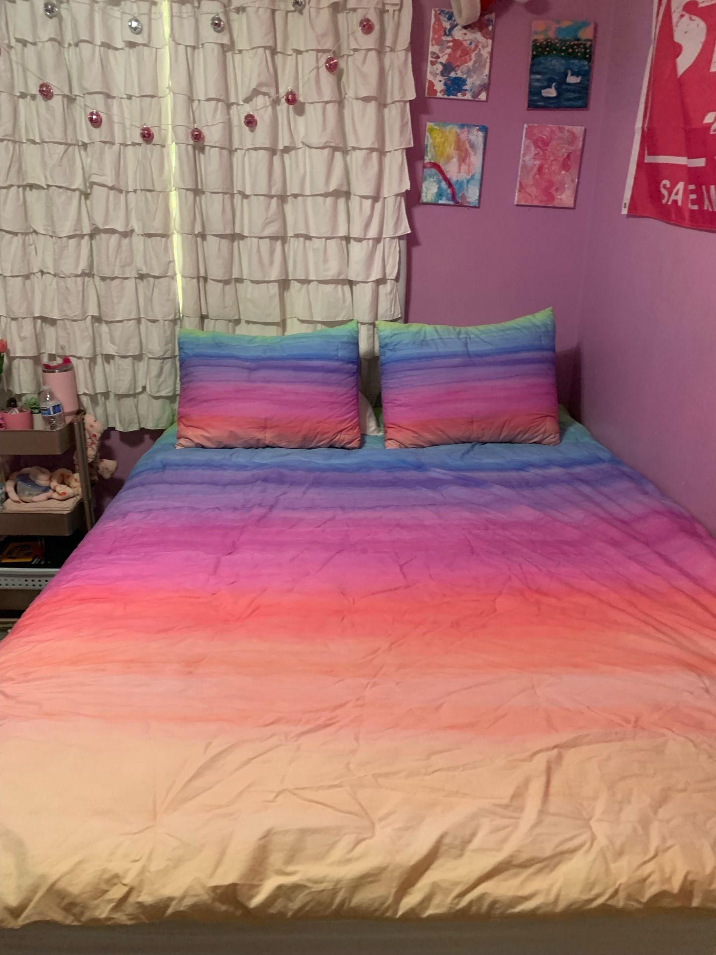 Pottery Barn Teen/Kid Watercolor Rainbow Full/Queen...