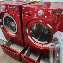 LG SET STEAM WASHER AND ELECTRIC DRYER LARGE 