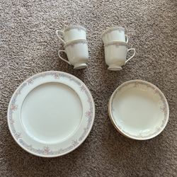 Antique Floral China Dishes
