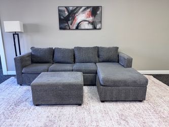 Sectional sofa couch sala ottoman