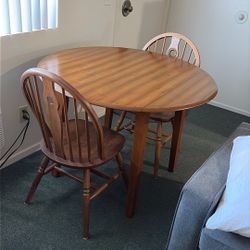 42” Round Dining Table Set with Folding Sides 