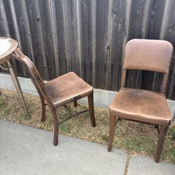 Vintage Steel chairs (pair)