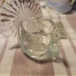 Glass Turkey Candle Holder