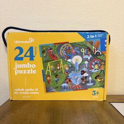 Upbounders 24 Pc Jumbo Puzzle 2-1 Dble Sided Splash Parks & Ice Cream Cones