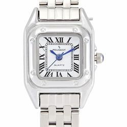 Womens Square 20x22mm Roman Numeral Dial Panther Link Bracelet Watch