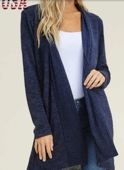 Solid open cardigan