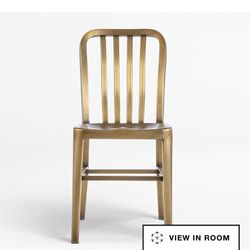 Crate&Barrel Delta Brass Chairs (4)