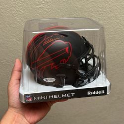 Buffalo Bills Eclipse Alternate Signed Josh Allen Miniature Helmet.