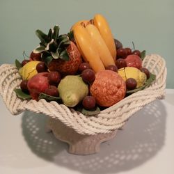 Vintage Ceramic Bowl Of Fruit