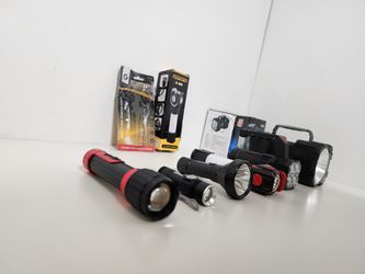 6pcs Flashlight Portable Lamp With Built-in Battery USB Rechargeable LED Flashlights