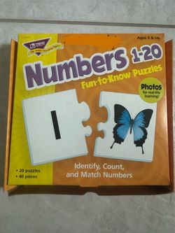 Numbers 1-20 puzzles