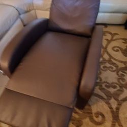 Brown Leather Recliner 