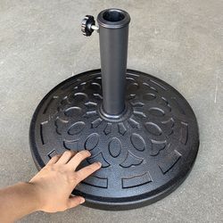 (New) $30 Outdoor Patio Umbrella 19” Base Weight 30lbs, Fit 1.5” pole 