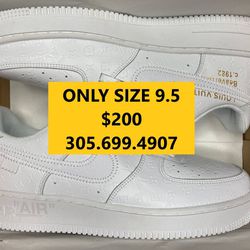 LOUIS VUITTON NIKE AIR FORCE 1 LOW WHITE BLACK NEW SNEAKERS SHOES SIZE 9.5  43 A5 for Sale in Miami, FL - OfferUp