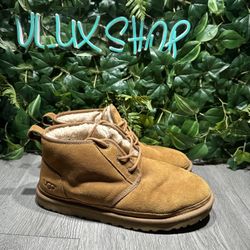Men’s UGG Neumel Classic Fur Lined Suede Lace Up Chukka Boots US Size 12