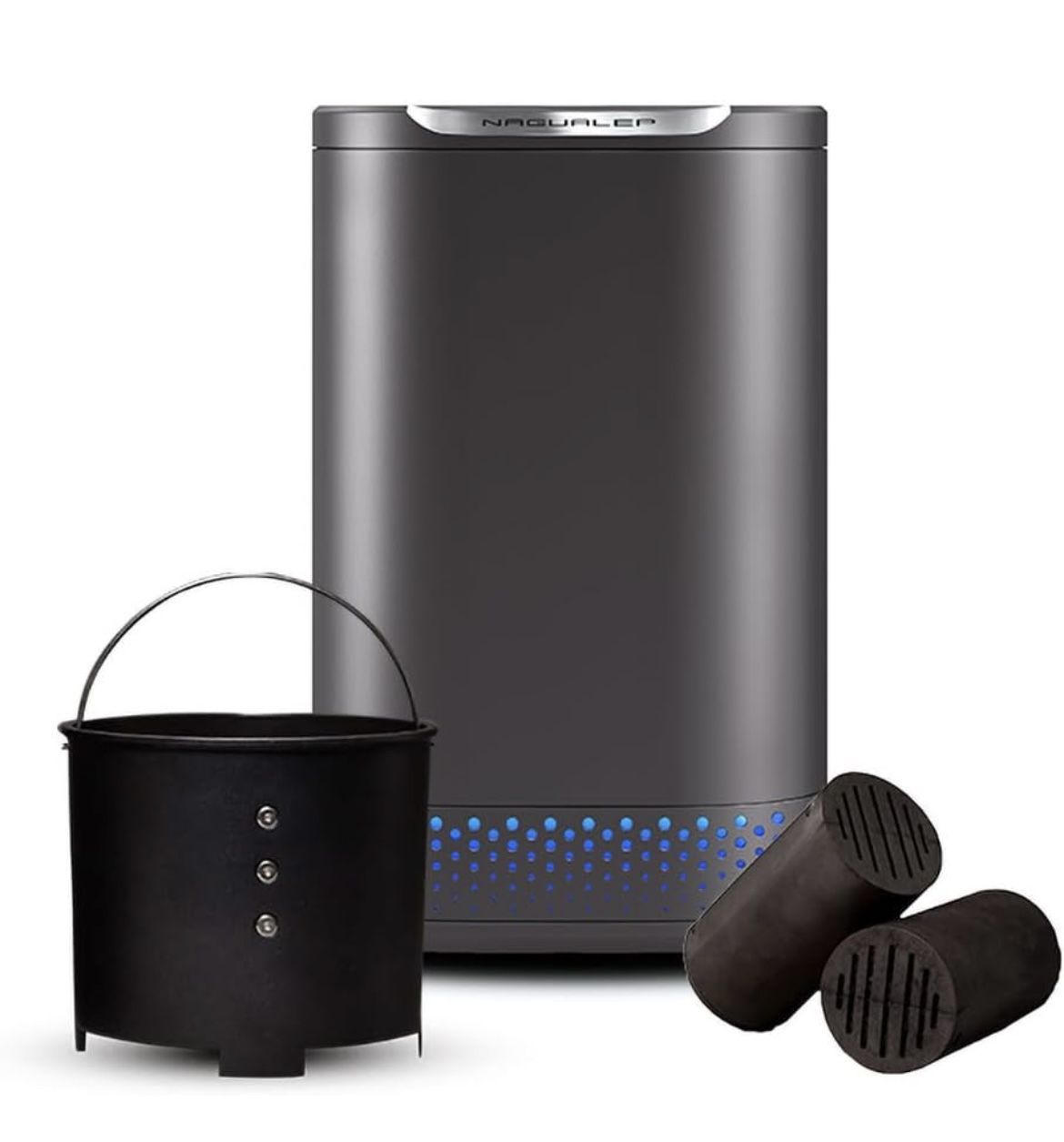 Nagual Electric Kitchen Composter, Indoor Mill Grinder Food Recycler Bin, 0.66gal/Odorless/Low Noise/Auto-Stop, Countertop Disposer Turn Food Waste in