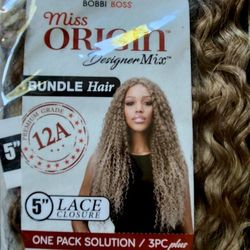 Bundle Hair- 5'' Lace Closure 3 Pc. Pack