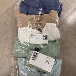NWT H&M Organic Cotton Baby Bodysuits Sleeveless 6-9 Months  