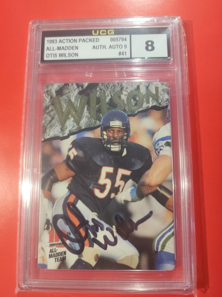 1993 Action Packed All-Madden football card AUTOGRAPHED  Otis Wilson, Graded UCG 9 AUTO 8 OVERALL