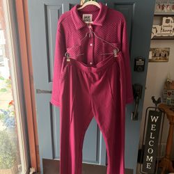 Musk Luk 2pc Quilted pants Set Shacket & Lounge Set