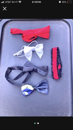 4 Bow Ties And Garter Halloween Accessories