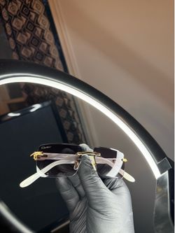 Buffalo frame black cartier sunglasses