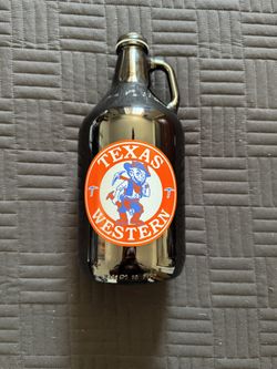 Vintage Texas Western Logo Beer Growler – Rare Collectible!