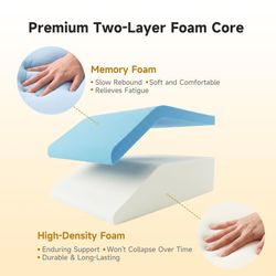 Thihome Leg Pillow Elevation Wedge Pillow for Leg, Memory Foam